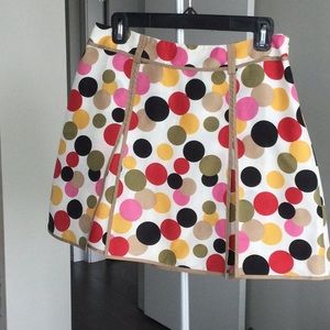 Holt Renfrew silk polka dot skirt